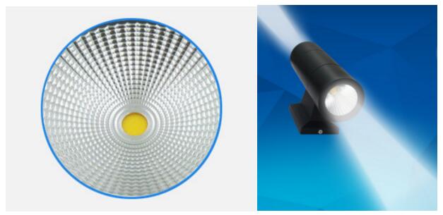 Puce de Cree à travers les lumières extérieures fixées au mur 85-265VAC de logement en aluminium IP65 de 12W LED